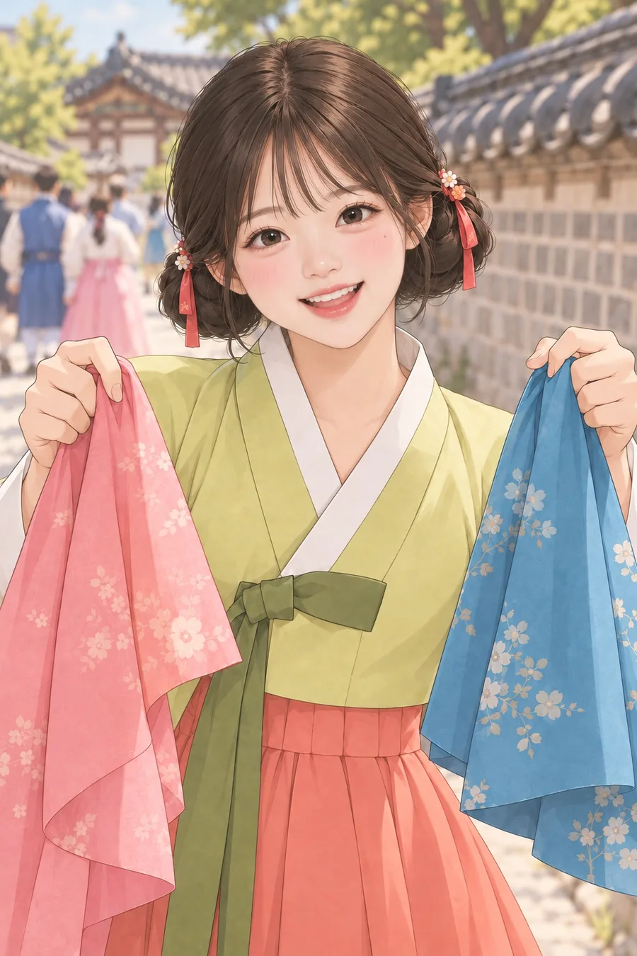 전주 한옥마을 한복 대여점 봄이
